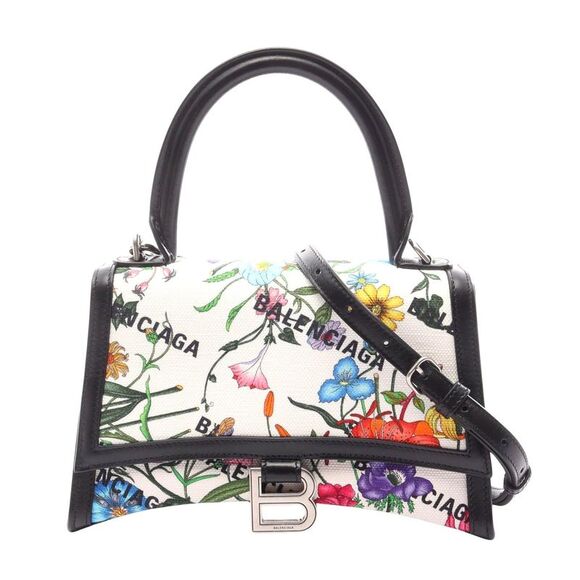 Gucci Handbags - Gucci Flora Hourglass Canvas Leather Handbag